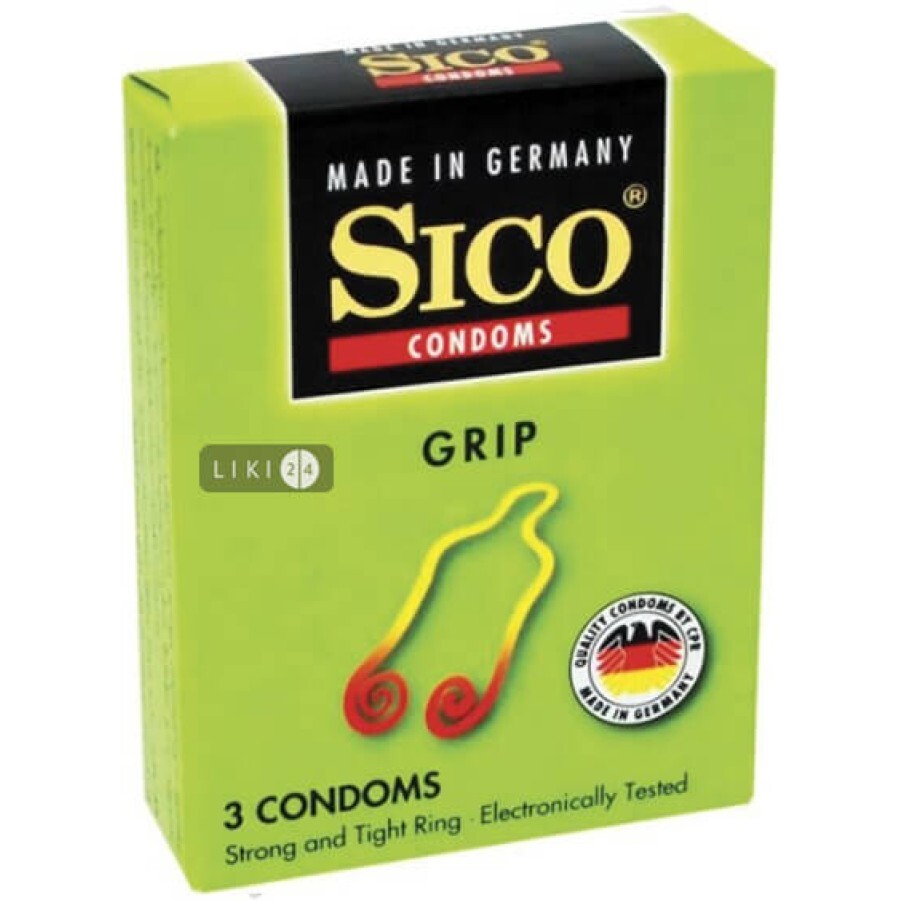Презервативы "sico grip" с контурн. кольцом, со смазкой №3: цены и характеристики