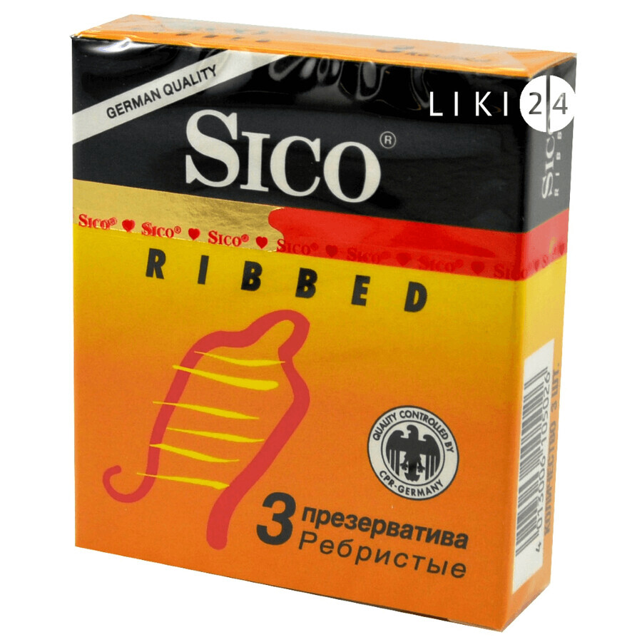 Презервативи Sico Ribbed 3 шт: ціни та характеристики