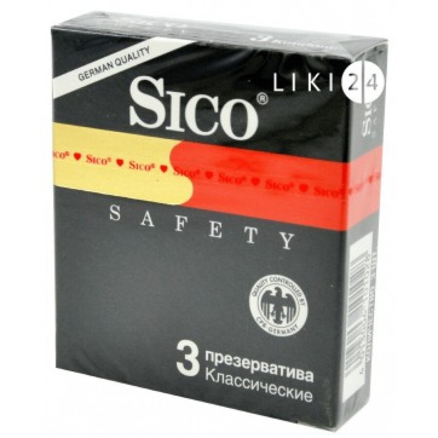 Презервативи "sico safety" со смазкой, прозор. №3: ціни та характеристики