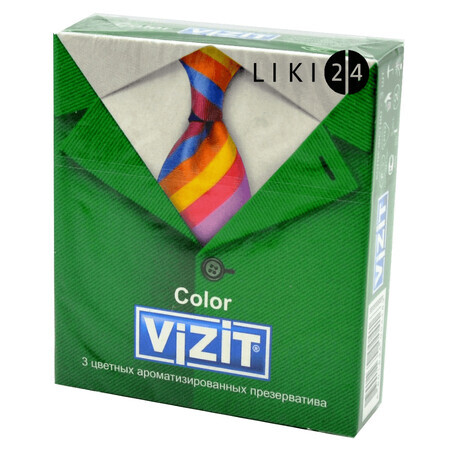 Презервативи Vizit Aroma ароматизовані кольорові 3 шт