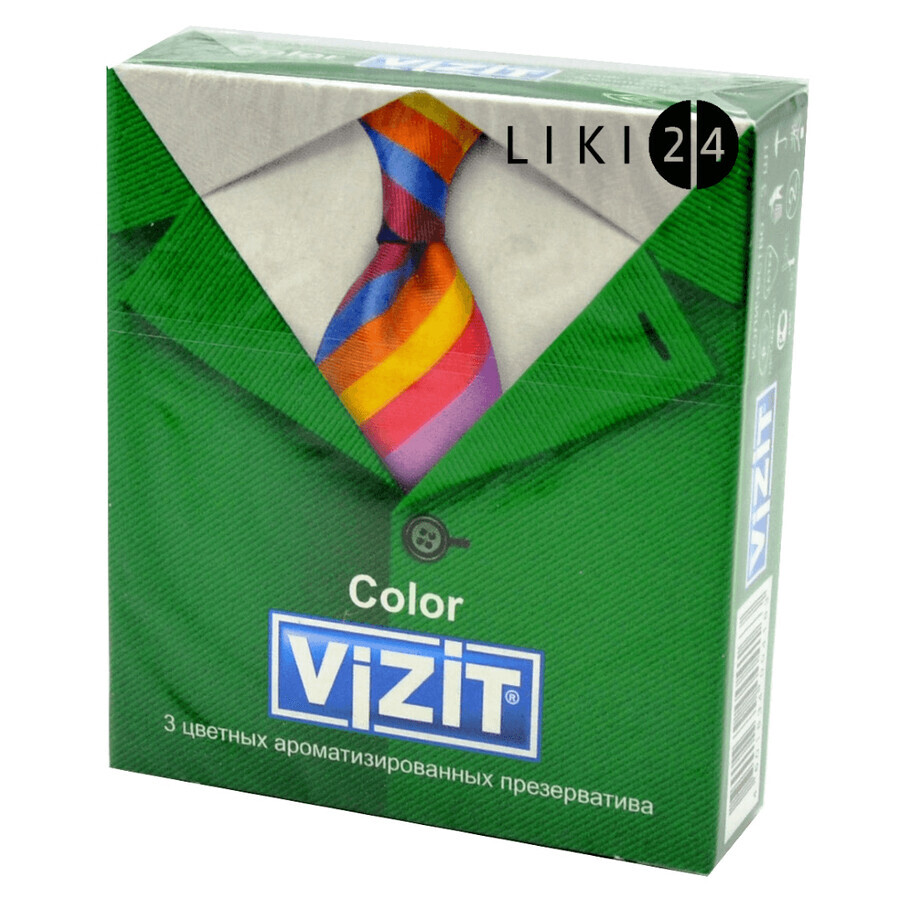 Презервативи Vizit Aroma ароматизовані кольорові 3 шт: ціни та характеристики