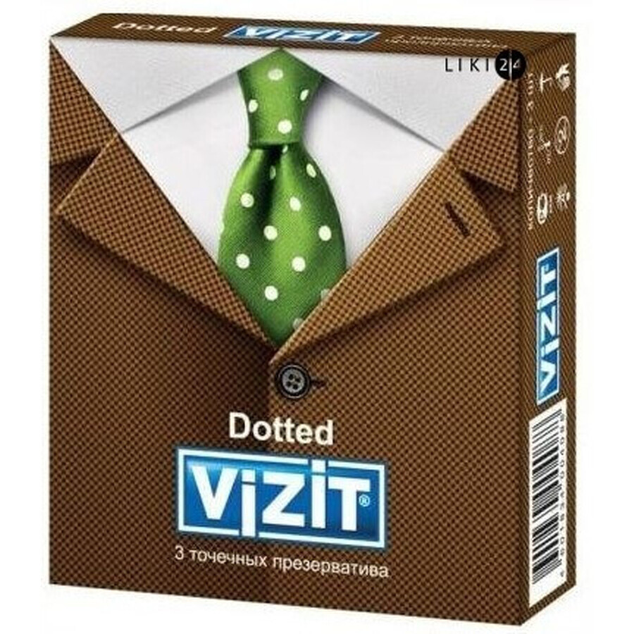 Презервативи Vizit Dotted 3 шт: ціни та характеристики