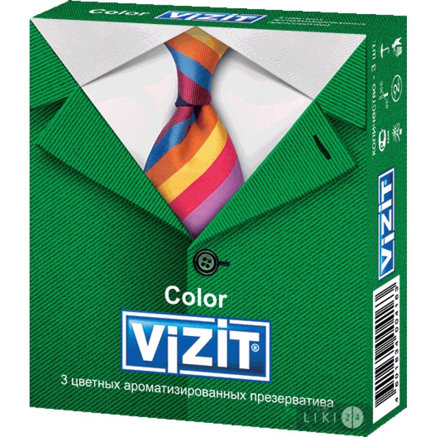 Презервативы Vizit Двухцветный 3 шт: цены и характеристики