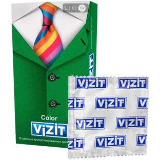 Презервативы латексные "vizit" цветные, мята, банан, апельсин №3