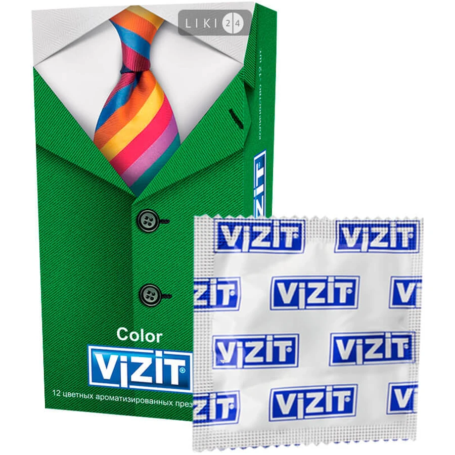 Презервативы латексные "vizit" цветные, мята, банан, апельсин №3: цены и характеристики
