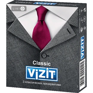 Презервативи латексні "vizit" зі змазкою класика, з анестетиком №3