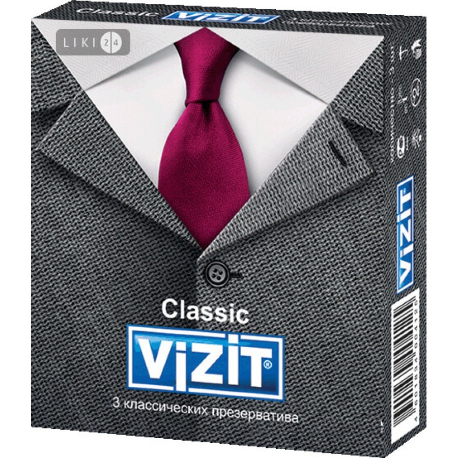 Презервативы латексные "vizit" со смазкой классика, с анестетиком №3: цены и характеристики
