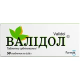 Валидол табл. сублингвал. 0,06 г блистер в пачке №50