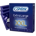 Презервативы латексные с силиконовой смазкой CONTEX Extra Large увеличенного размера, 3 шт.