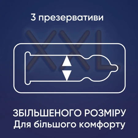 Презервативы латексные с силиконовой смазкой CONTEX Extra Large увеличенного размера, 3 шт.: цены и характеристики