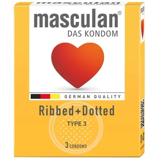Презервативы Masculan Ribbed+Dotted Тип 3 с колечками и пупырышками, №3