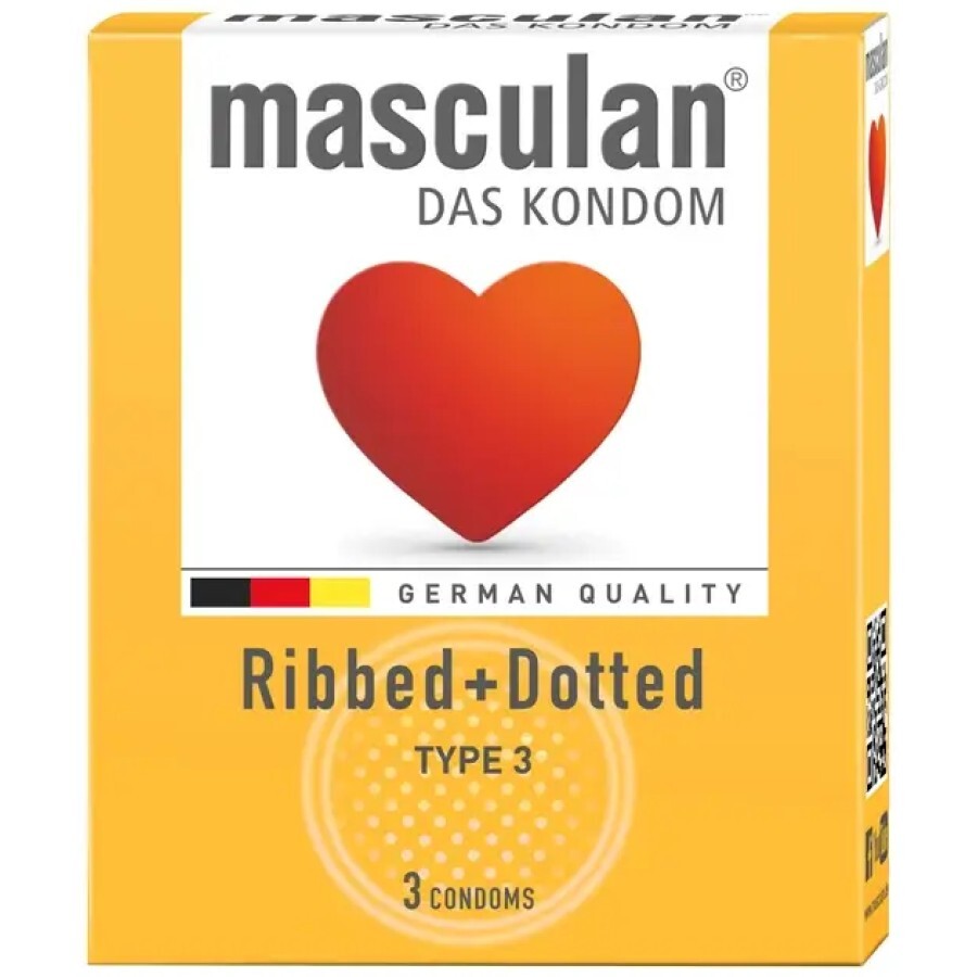 Презервативи Masculan Ribbed+Dotted Тип 3 з кільцями та пухирцями №3: цены и характеристики