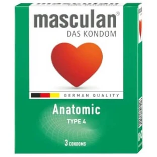 Презервативи Masculan Anatomic Тип4 латексні з силіконовою змазкою №3