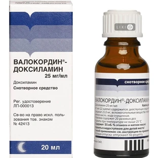 Валокордин-Доксиламин 25 мг/мл краплі, 50 мл