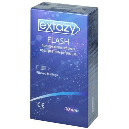 Презервативы Extazy Flash Ребристые 10 шт