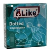 Презервативи Like Dotted з пухирцями 3 шт