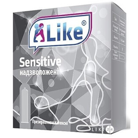 Презервативи Like Sensitive Надзволожені анатомічні 3 шт