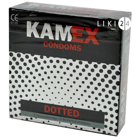 Презервативи Kamex з вкрапленнями 3 шт