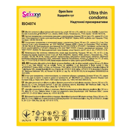 Презервативы Sexxxyi Ultra Thin, 3 шт.: цены и характеристики