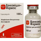 Ванкоміцин ліофіл. д/р-ну д/ін. 1000 мг фл.