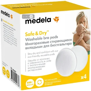 Лактационные вкладыши Medela многоразовые, 4 шт.