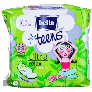 Прокладки гигиенические Bella for Teens Ultra Relax Extra Soft Deo Green tea №10