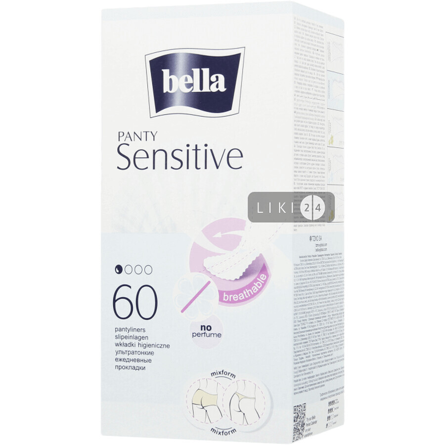 Прокладки щоденні Bella Panty Sensitive №60: ціни та характеристики