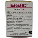 Варфарекс табл. 5 мг контейнер №100: ціни та характеристики