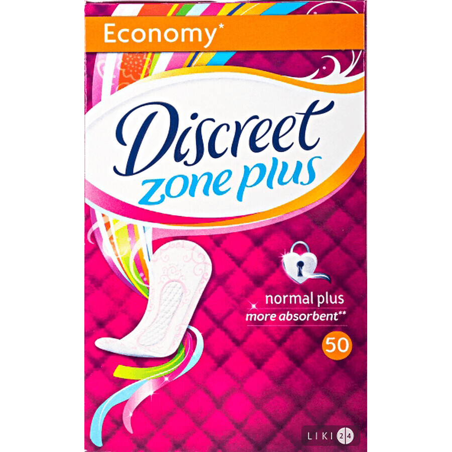 Прокладки ежедневные Discreet Normal Plus №50: цены и характеристики