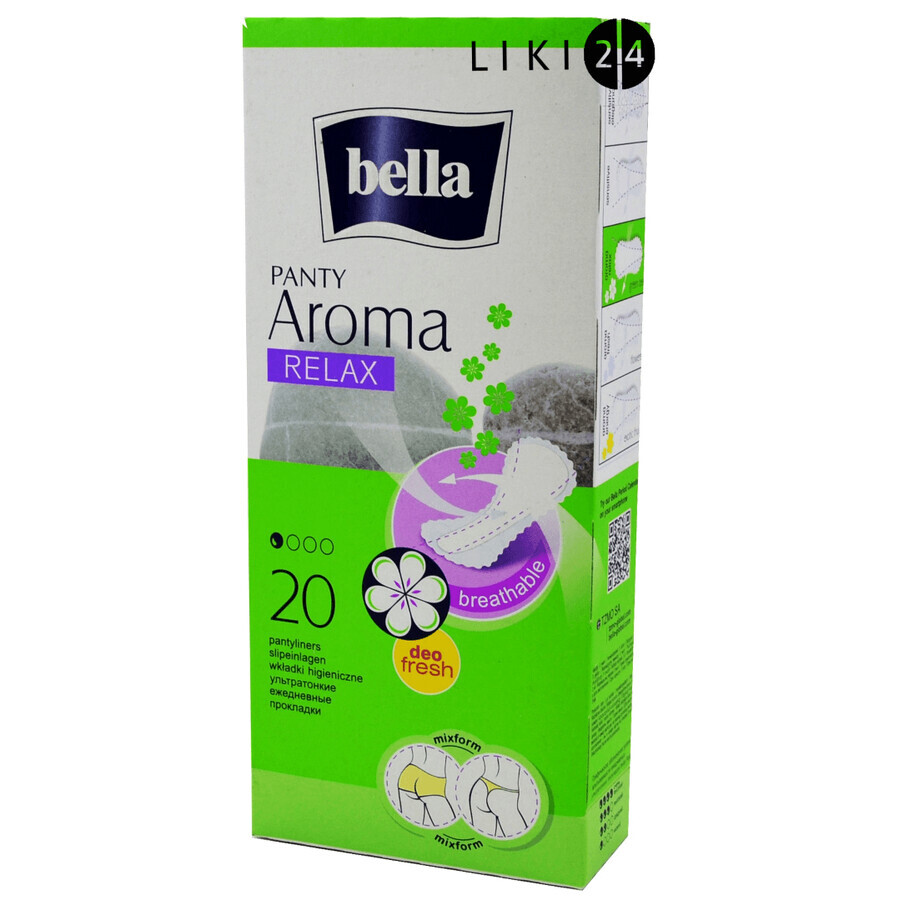 Прокладки щоденні Bella Panty Aroma Relax №20: ціни та характеристики