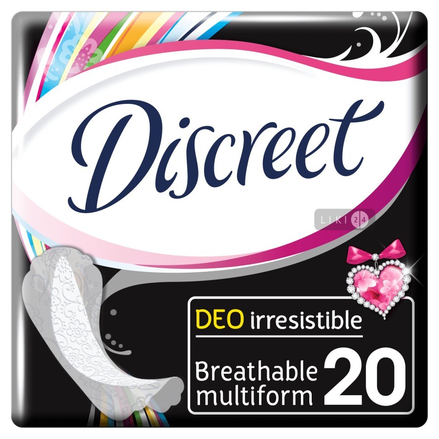 Прокладки щоденні Discreet Deo Irresistible Multiform №20: ціни та характеристики