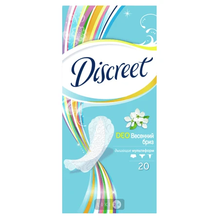 Прокладки щоденні Discreet Deo Spring Breeze Multiform №20: ціни та характеристики