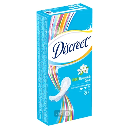 Прокладки щоденні Discreet Deo Spring Breeze Multiform №20: ціни та характеристики