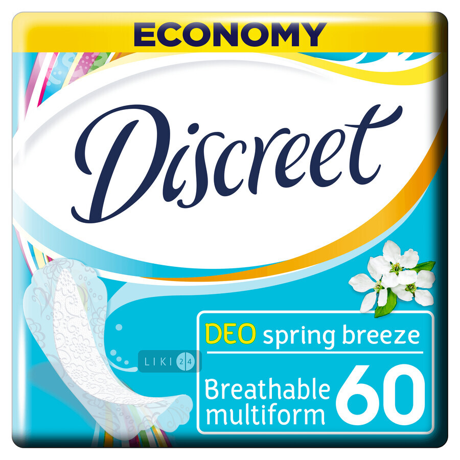 Прокладки ежедневные Discreet Deo Spring Breeze Multiform №60: цены и характеристики