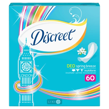 Прокладки ежедневные Discreet Deo Spring Breeze Multiform №60: цены и характеристики