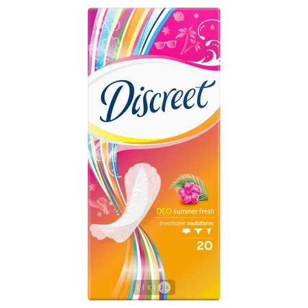 Прокладки щоденні Discreet Deo Летняя свежесть Multiform №20: ціни та характеристики