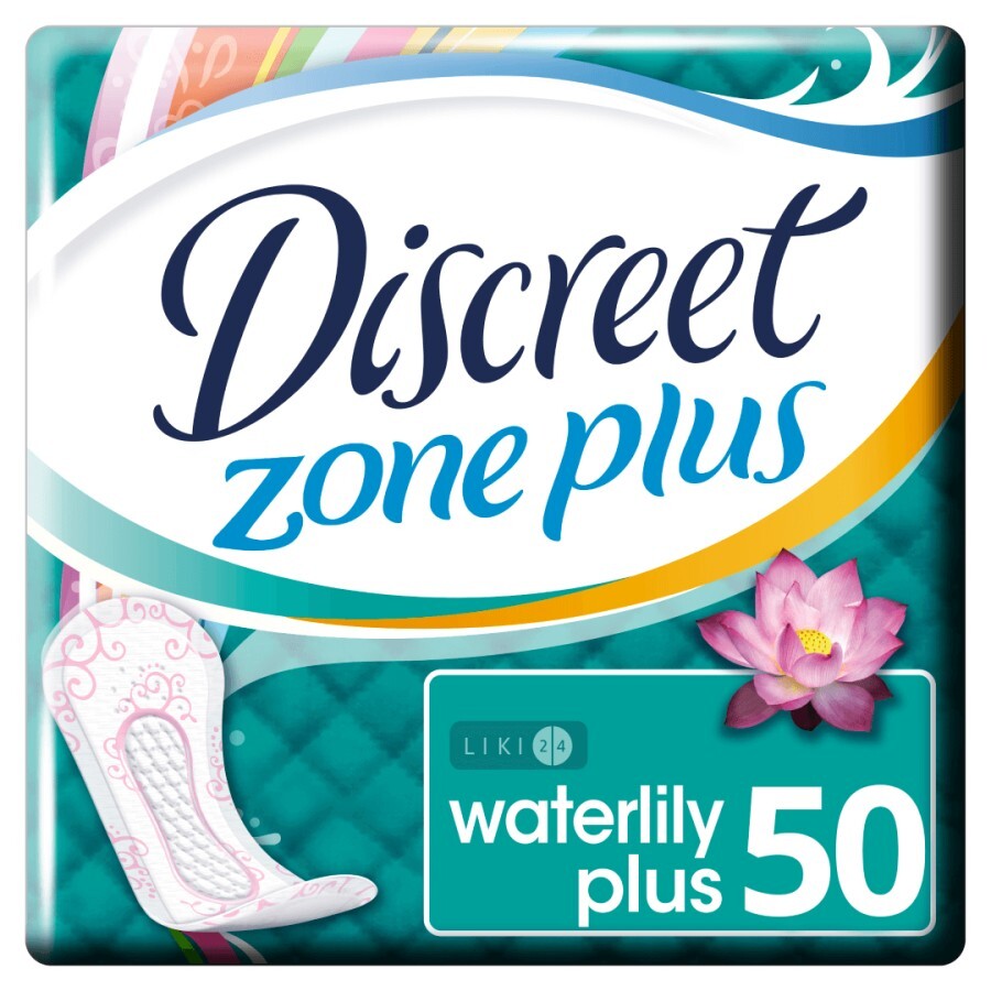 Прокладки ежедневные Discreet Deo Plus Water Lily №50: цены и характеристики