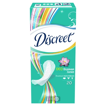Прокладки щоденні Discreet Multiform Deo Water Lily №20: ціни та характеристики
