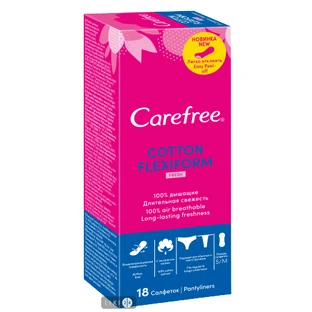Прокладки ежедневные Carefree Flexi Form Fresh №18
