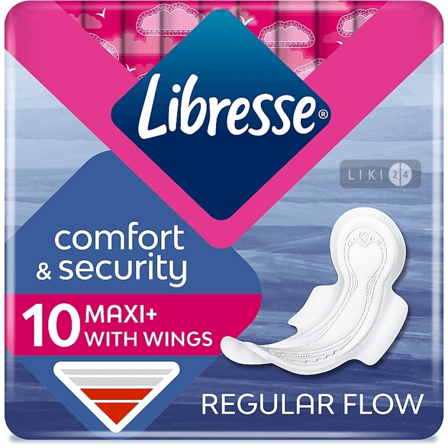 Прокладки гигиенические Libresse Normal wing Maxi №10: цены и характеристики
