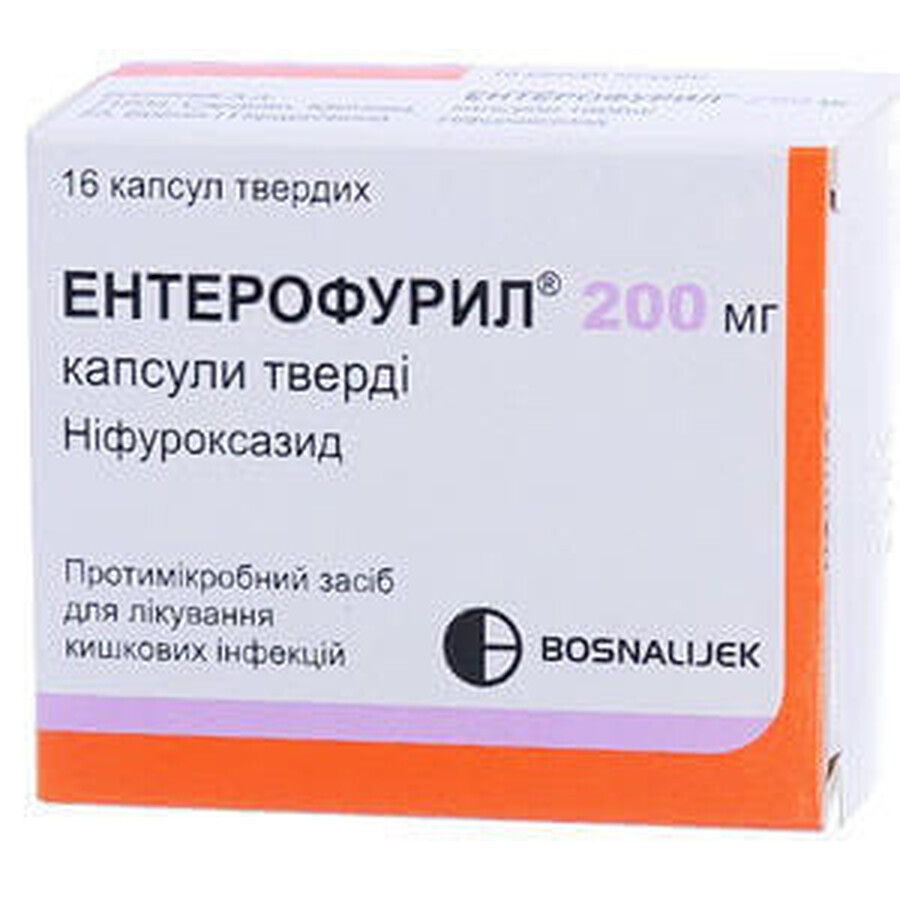 Ентерофурил капс. 200 мг №16: ціни та характеристики