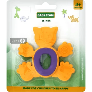 Прорезыватель мягкий Baby Team Черепашка/Котик 4012