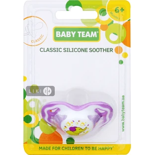 Пустышка силиконовая Baby Team классическая 1 шт 3014