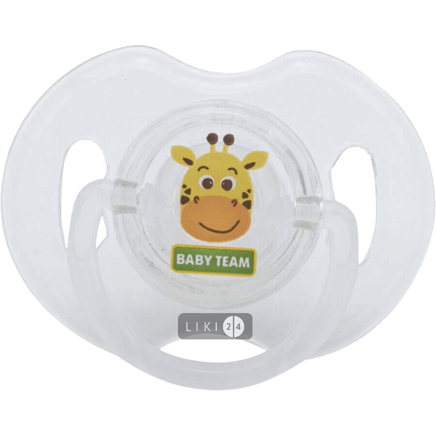 Пустушка силіконова Baby Team 6+ ортодонтична 1 шт 3102: ціни та характеристики
