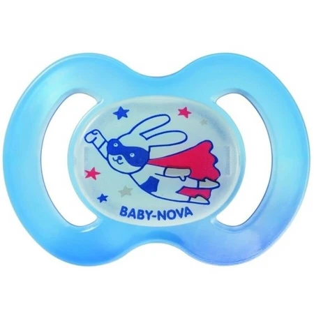 Пустушка Baby-Nova 24222 силіконова ортодонтальна, розмір 1, світиться в ночі, колір в асортименті : ціни та характеристики