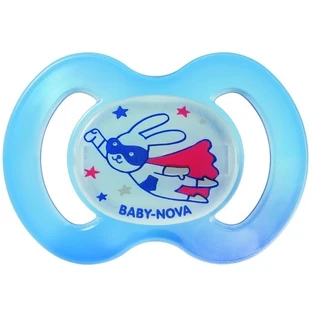 Пустышка Baby-Nova Good Night 24242 силиконовая ортодонтическая, ночная, размер 2, голубая