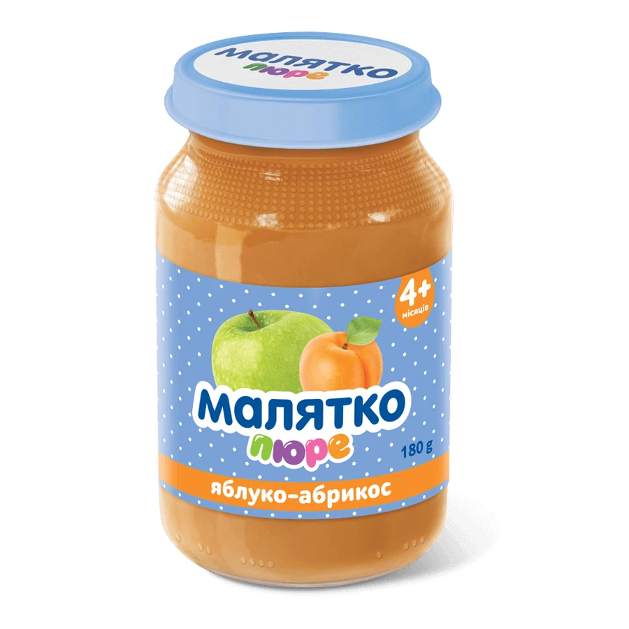 Пюре Малятко Яблуко-абрикос, 180 г: ціни та характеристики