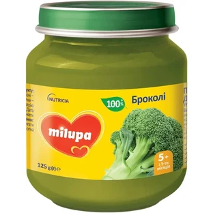Пюре Milupa Брокколи Овощное, 125 г, с 5 месяцев