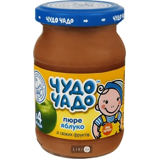 Пюре Чудо-чадо Яблуко без цукру, 170 мл