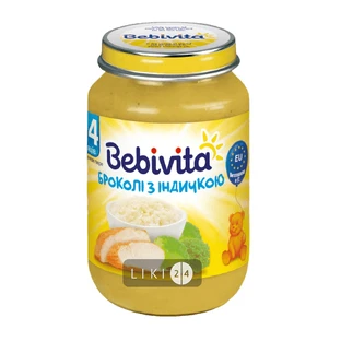 М'ясо-овочеве пюре Bebivita Броколі з індичкою 190 г